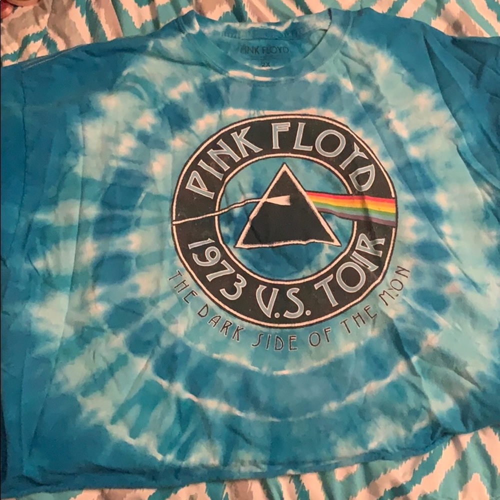 Tyedye Pink Floyd Crop Top